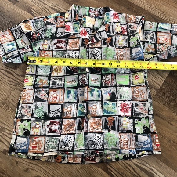 Kahala boys vintage Christmas Hawaiian button shirt M - Picture 7 of 9